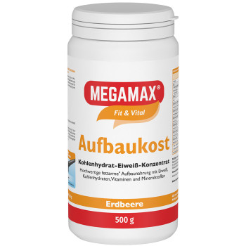 MEGAMAX Aufbaukost Erdbeere Pulver