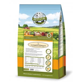 BELLFOR Gutshof-Schmaus - Trockenfutter für Hunde mit Huhn, Truthahn & Entenfleisch getreidefrei